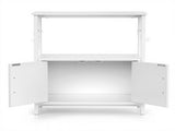 Artiss 20 Gallon Fish Tank Stand 3-Tier Aquarium Stand with Storage Cabinet and Open Shelf White MET-FTS-26140-WH