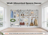 3 Packs Grid Wall Panels, 610 x 1828 mm Wire Grid Panels Display Rack, Wall-Mounted Art Display V952-BGWGQ7080INC1MICW001V0