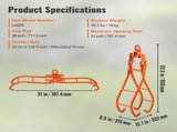 Timber Claw Hook, 28 inch 4 Claw Log Grapple for Logging Tongs, Swivel Steel Log Lifting Tongs, V952-YMQZQ28YC4ZK7BDLEV0