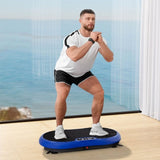 Centra Vibration Plate Train Exercise Machine Blue SP1049-BL