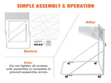 Mobile Blueprint Storage Rack, Plan Holder with 12 Pivot Brackets, Mobile Blueprint Holder V952-LTJJS12CYDS0N873YV0