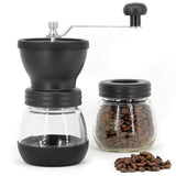 Manual Coffee Bean Grinder with Extra Storage Jar Hand Crank Household Crusher Bean Tool Portable V1369-AZ3-W-21128