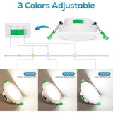 6 Pack Recessed LED Spotlight, 230V, 7W, Dimmable, Ip44. Recessed Spotlights for Bathroom and V1237-ZY-715-239
