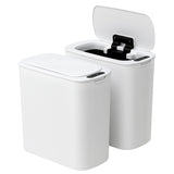 Devanti Automatic Trash Bin 2PCS with Lid 11L Motion Sensor Kitchen Bin Touchless Garbage Can Modern SB-F-11L-WHX2
