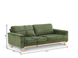 Comforro Willow 2 Seater Compressed Sofa V1158-SF-LM2442-17-2S-MOSS