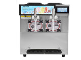 Commercial Slushy Machine, 2 x 12L / 3.17 Gal Double Tanks, Cool and Freeze Modes, Stainless Steel V952-FB8L4L22000W2RDAFV3