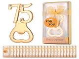 24pcs Bottle Opener Zinc Alloy Exquisite Rose Gold Bottle Opener Set for 75 Years Old Birthday Party V1294-YM0901-231109HL03-7
