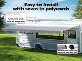 Weisshorn 18ft Caravan Awning Fabric & Privacy Screen RV Roll Out Sun Shade 5.2M AWN-CV-52-GY