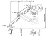 Dual Monitor Arm 360&deg Rotatable, Space-Saving Desk Mount for Dual Screens, Ideal for Aussie Home & V1107-DUAL MONITOR ARM
