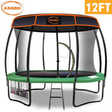 Kahuna Trampoline 12 ft with Roof - Green TRA-KAH-12-GN-RF