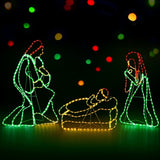 1.12M Christmas Lights Motif 552 LED Rope Light Outdoor Decoration Jingle Jollys XMAS-MOT-D-NATIVITY-MC