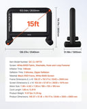 VEVOR 15 ft Inflatable Movie Screen 169 600D Movie Projector with Portable Bag V952-XCQSTYPMZJS1ZSUV8001V3