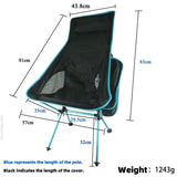 Ultra-Light Folding Camping Chair Blue V728-OBA1005009505951950