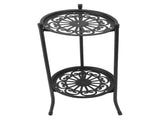 50cm Double Layer Plant Stand Iron Multifunctional Flower Rack Flower Shelf for Balcony Entryway V1294-YM0901-3111240020112