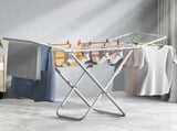 Upgrade Double Wing Floor Folding Drying Rack For Clothes Quilt Towel-White V1161-109759