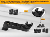 2pcs Motorcycle public seat foot nail extension part, passenger road nail clip support bracket, V1366-AZ2-W-07050