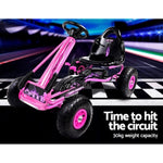 Rigo Kids Pedal Go Kart Ride On Toys Racing Car Rubber Tyre Pink GKRT-F1A-PK