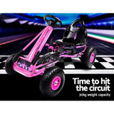 Rigo Kids Pedal Go Kart Ride On Toys Racing Car Rubber Tyre Pink GKRT-F1A-PK