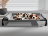 Elevated Pet Cot with Bolster Cushion, Portable Dog Bed for Indoor & Outdoor Use, Removable Washable V1341-ZY-UAKNPAFJ
