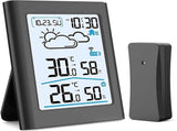 Wireless Indoor Outdoor Weather Station With Outdoor Sensor Thermometer Hygrometer Forecast Clock V1237-ZY-807-300