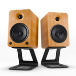 Kanto YU6 200W Powered Bookshelf Speakers with Bluetooth and Phono Preamp - Pair, Bamboo with SE6 V398-KO-YU6BAMBOO-SE6