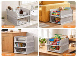 Artiss 5 Pack Stackable Plastic Storage Foldable Closet Organizers WOS-DIY-04-5P-WH