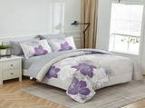 Floral Comforter Set, King Size, Purple Floral 3-Piece Bedding, Lightweight Microfiber V745-MAB010685AJ3
