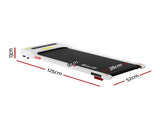 Everfit Treadmill Electric Walking Pad Incline Under Desk Home Gym 380mm White TMILL-380-INC-WH