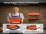 Chicken Nesting Boxes, 2 Compartments, Easy Egg Collection, Wall Mount, Easy to Assemble, Galvanized V952-JSCDXJS2GJ15PZUI4001V0