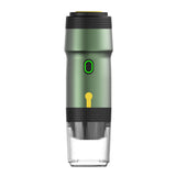 Green Portable Fully Automatic Coffee Machine - Universal 3-in-1 Capsule, Coffee Powder & V888-ELOSUNG12254