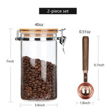 Glass Coffee Bean Storage Container Airtight Lid,Glass Jar LidCoffee Storage Canister V1192-AZ-W-26546