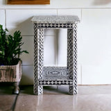 MOTHER OF PEARL NOIR OPULENCE SIDE TABLE V742-VC18