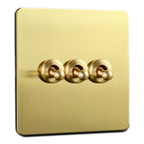 Toggle Light Rocker Switch 1/2 Way Retro Brass Plate Lever 86 Type Toggle Switch 3 Gang Smile Home V1189-LWWAL-20260327-04416