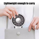 Solar USB Fan 5 Speed 1200mA Portable Handheld Outdoor V1369-AZ3-W-10326