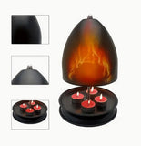 1 Piece, Portable Outdoor/Indoor with Candle Holder & Ignition-Free, Heavy Iron, Freestanding V1189-LC-DG-00283