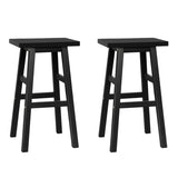 Artiss Bar Stools Kitchen Counter Stools Wooden Chairs Black x2 BA-G-7031-BKX2