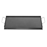 Carbon Steel Griddle, 32x14 inch Universal Flat Top Rectangular Plate, Gas Grill Griddle for BBQ V952-DCJPTG3214INVTJ16V0