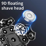 New Digital Display 9-Blade Electric Shaver 6-in-1 Rechargeable Head Shaver & Grooming Kit for V888-ELOSUNG13181