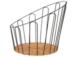 Black Woven Bread Basket with Iron Frame for Serving, Kitchen Storage, Counter Organization and Home V1370-AZ4-14305