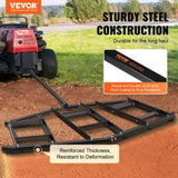 Driveway Drag, 84" Width Tow Behind Drag Harrow, Q235 Steel Driveway Grader with Adjustable Bars, V952-QYPQYP84INCHPS1WAV0