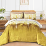 Floral Stripes Comforter Set, King Size, Cozy 3-Piece Bedding with Pillowcases V745-MAB010942AJ3