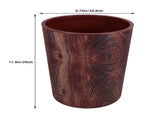 Plastic Wood Grain Trash Can Vintage Look for Bedroom Kitchen and Bathroom V1192-AZ-W-19349