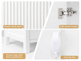 Artiss Buffet Sideboard Cabinet Pantry 180CM Arched Storage Bookshelf White FUR-Z-SID180-ARCH-WH-AB