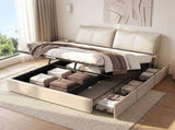 Artiss King Bed Frame Gas Lift Storage 3 Drawers Adjustable Headboard Platform Base BFRAME-G-APEX-K-BG-ABC