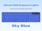 Tri-Mode Wireless Mechanical Keyboard, Bluetooth 5.0/2.4G/USB-C, 96% Layout RGB Backlit Keyboard, V1197-BG-042609