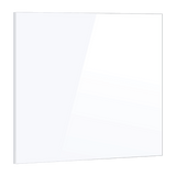 Toughened 90cm x 75cm White Glass Kitchen Splashback V63-828811