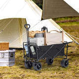 VEVOR Collapsible Wagon, 3 cu.ft Beach Wagon Cart with All-Terrain Wheels, Heavy Duty V952-ZDHYBXSSTCHSFRW7MV0
