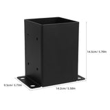 Black Wood Pavilion Post Base Bracket Kit Heavy Duty Support for Pergolas and Outdoor Structures V1369-AZ3-W-17120