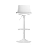 Artiss Bar Stools Kitchen Swivel Gas Lift Stool Leather Dining Chairs White x2 BA-KJ-GL-BPP-SPU-WHX2