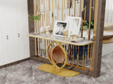 Noble and Elegant Sintered Stone Console Table Hallway Table with Strong Metal Frame V767-JJ-XZ837-XNE